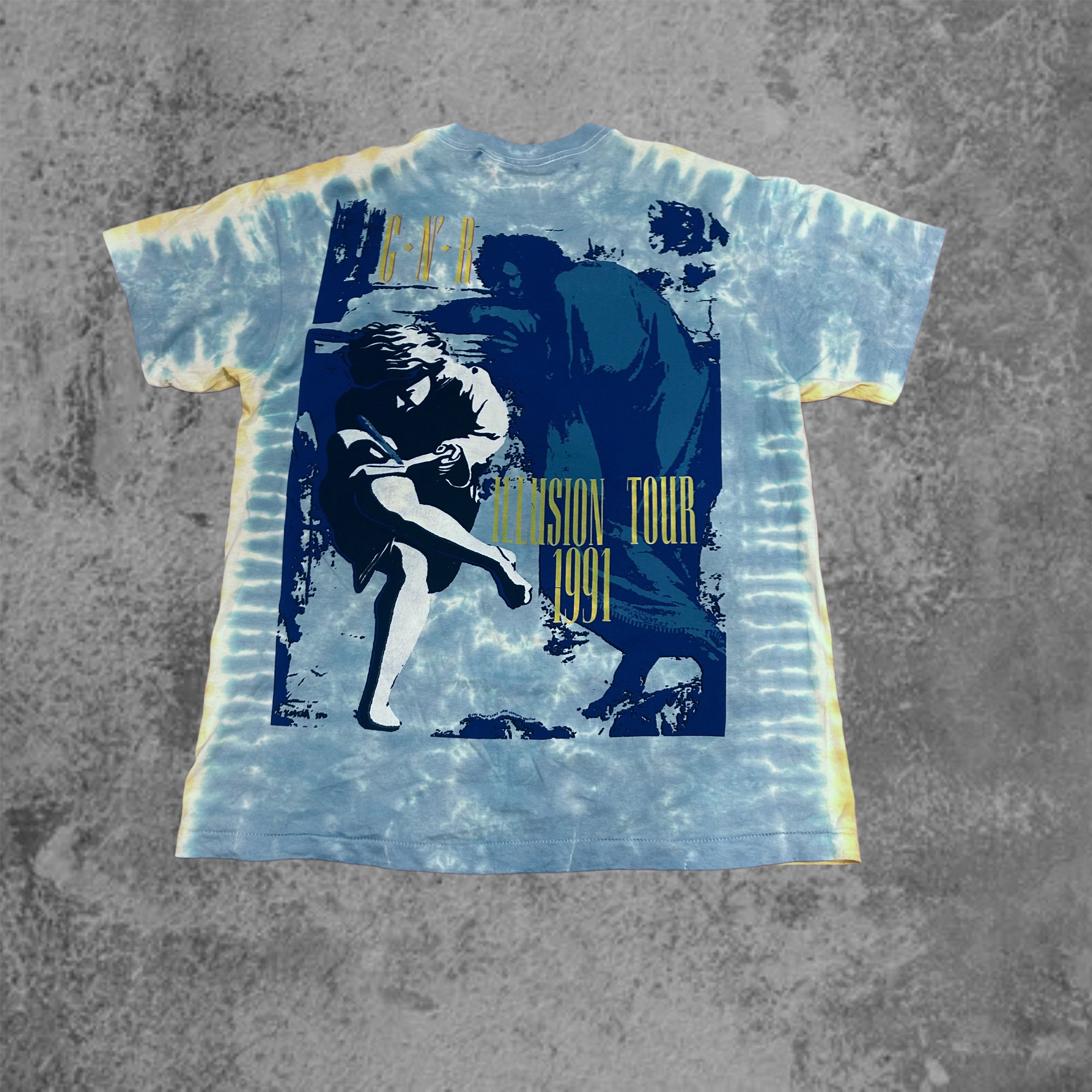 Gun's and Roses Liquid Blue AOP tee